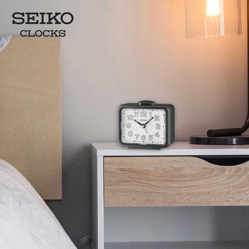 นาฬิกาปลุก SEIKO CLOCKS QHK061K 3.38X4.29 นิ้ว สีดำ