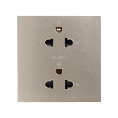 เต้ารับคู่ 3 ขา 2 ช่อง SIMON SIM52S-102L-G7 สีทอง_0
