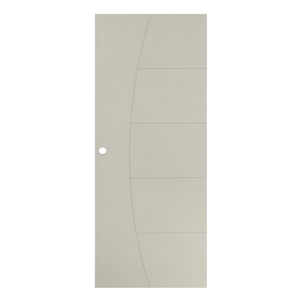 ประตูภายนอก UPVC เจาะลูกบิด MODERNWOOD MWN024 80x200 ซม. สีเบจ