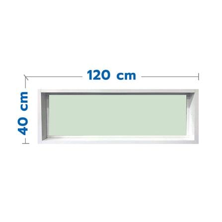 ช่องแสงหน้าต่าง อะลูมิเนียม AZLE PLUS 120x40 ซม. สีขาว_0
