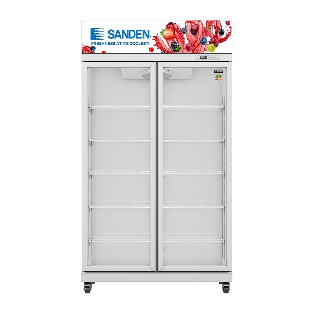 ตู้เครื่องดื่ม 2 ประตู SANDEN SMI-800 27 คิว สีขาว