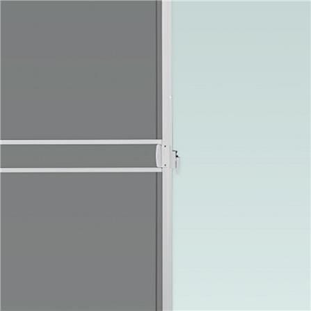 ประตูบานเลื่อน อะลูมิเนียม S-S มุ้ง AZLE PLUS 200x205 ซม. สีขาว_1