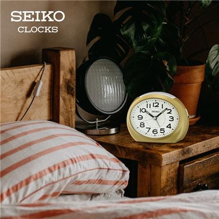 นาฬิกาปลุก SEIKO CLOCKS QHE193G 3.4X4.4 นิ้ว สีทอง_5