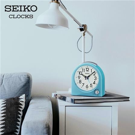 นาฬิกาปลุก SEIKO CLOCKS QHE204L 4.6X4.5 นิ้ว สีฟ้า_5