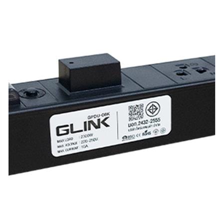 รางปลั๊กไฟตู้ RACK 6 ช่อง 1 สวิตซ์ GLINK GPDU-08K 2 ม._9