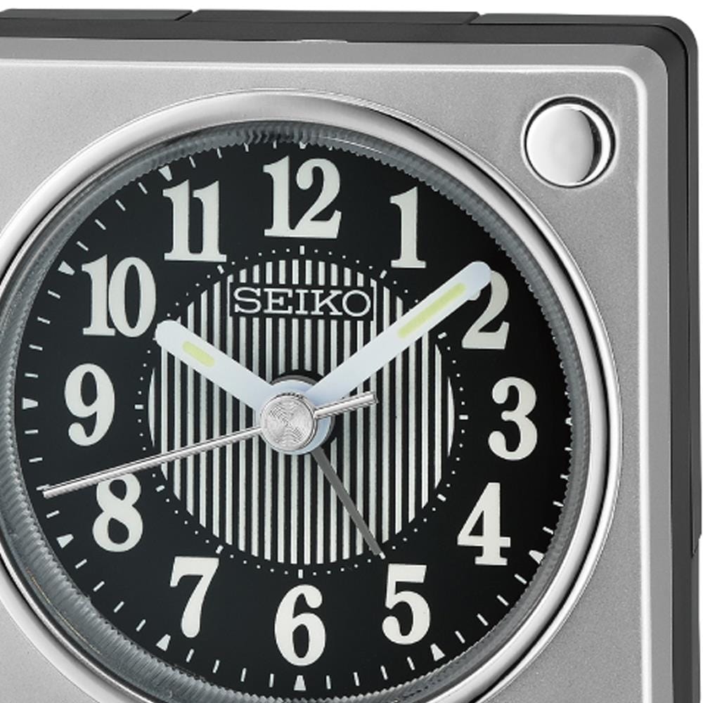 นาฬิกาปลุก SEIKO CLOCKS QHE197S 2.5 นิ้ว สีเงิน
