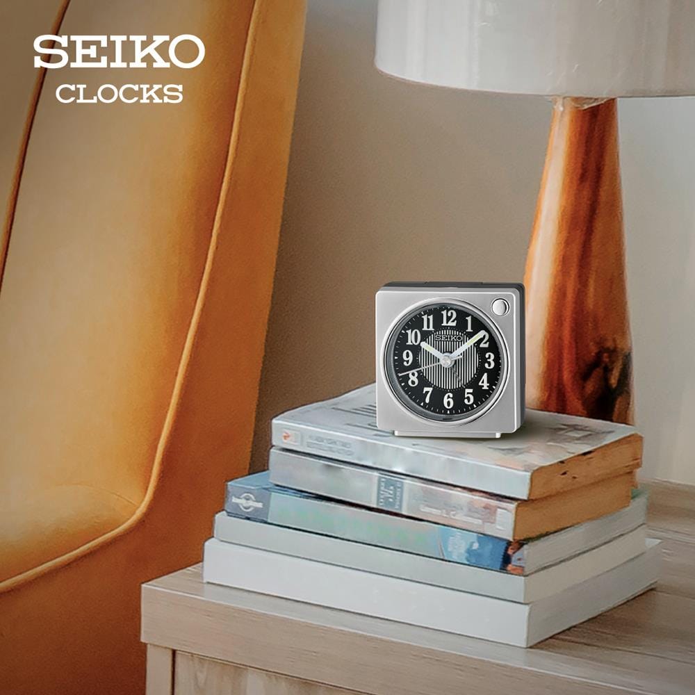 นาฬิกาปลุก SEIKO CLOCKS QHE197S 2.5 นิ้ว สีเงิน