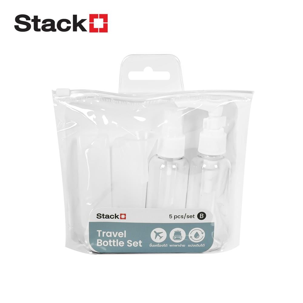 ชุดขวดแบ่งพกพา STACKO TRAVEL SET B 60 มล. (5 ชิ้น)