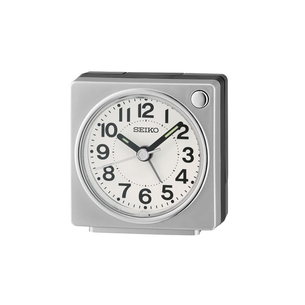 นาฬิกาปลุก SEIKO CLOCKS QHE196S 2.5 นิ้ว สีเงิน
