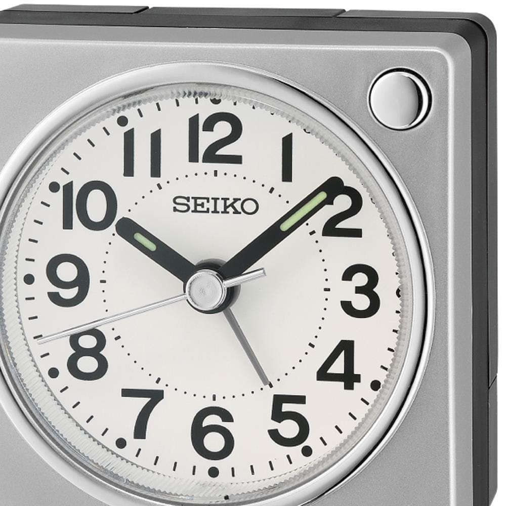 นาฬิกาปลุก SEIKO CLOCKS QHE196S 2.5 นิ้ว สีเงิน
