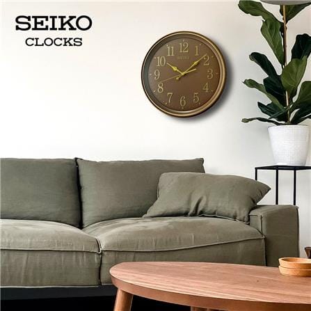นาฬิกาแขวน SEIKO CLOCKS QXA798B 13.3 นิ้ว สีน้ำตาล_1