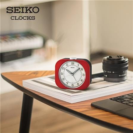 นาฬิกาปลุก SEIKO CLOCKS QHE195R 3.8X4.4 นิ้ว สีแดง_1
