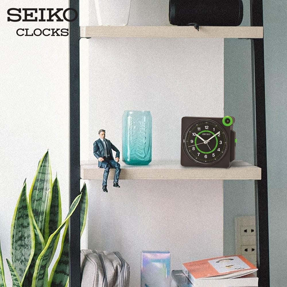 นาฬิกาปลุก SEIKO CLOCKS QHE183K 7.2X5.5 นิ้ว สีดำ