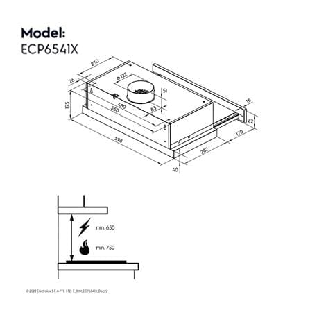 เครื่องดูดควันมาตรฐาน ELECTROLUX ECP6541X 60 ซม._5