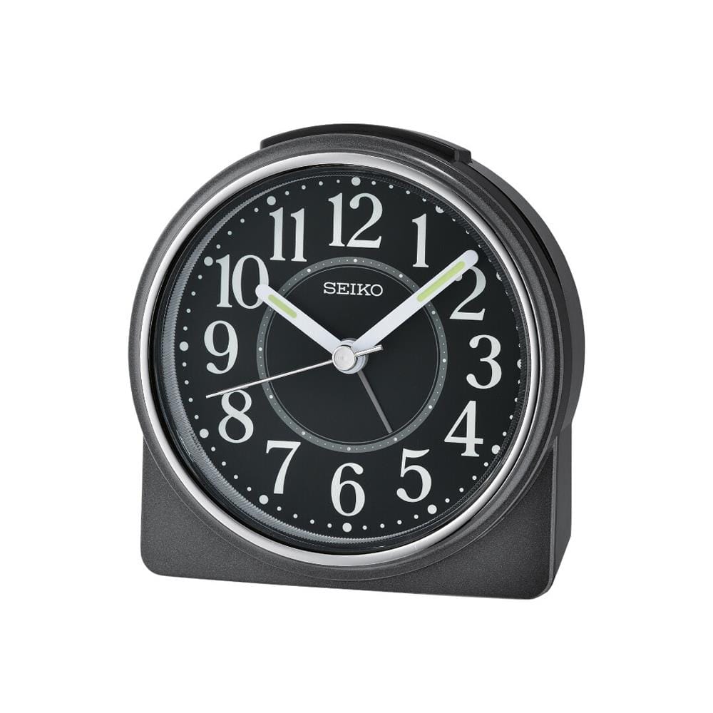 นาฬิกาปลุก SEIKO CLOCKS QHE198K 3.8X4.4 นิ้ว สีดำ