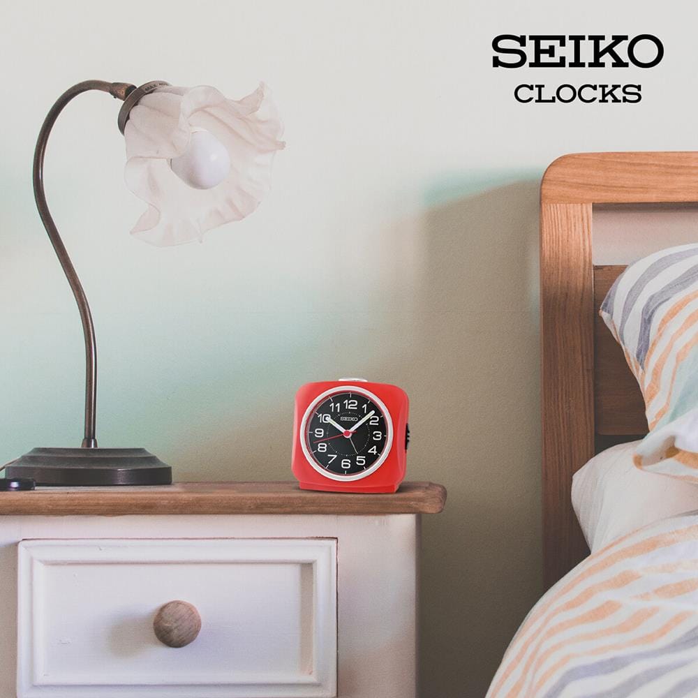นาฬิกาปลุก SEIKO CLOCKS QHE194R 3.7 นิ้ว สีแดง