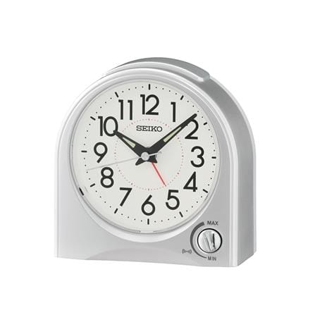 นาฬิกาปลุก SEIKO CLOCKS QHE204S 4.6X4.5 นิ้ว สีเงิน_0