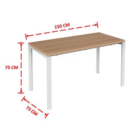 โต๊ะทำงาน OFFICEINTREND VIRO WL-CA150 150 ซม. สี CAPPUCCINO/ขาว_1