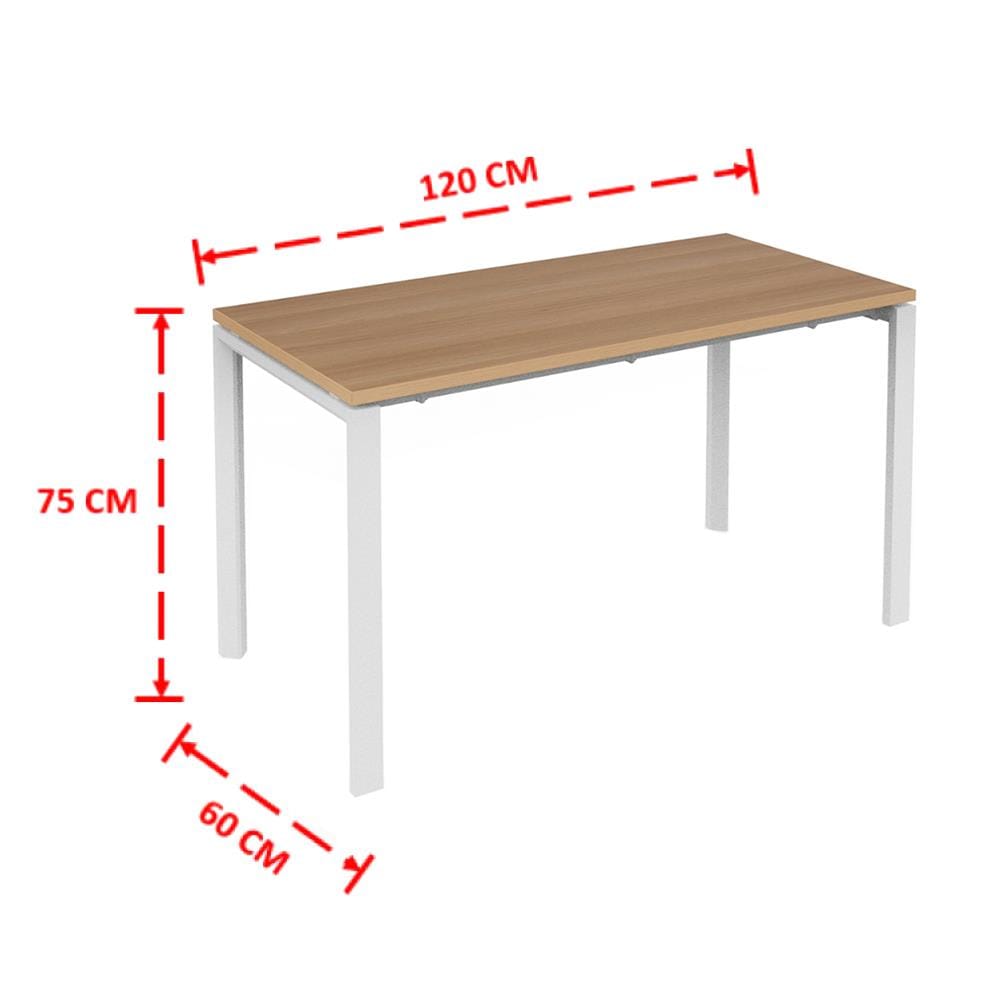 โต๊ะทำงาน OFFICEINTREND VIRO WL-CAPU 120 ซม. สี CAPPUCCINO/ขาว