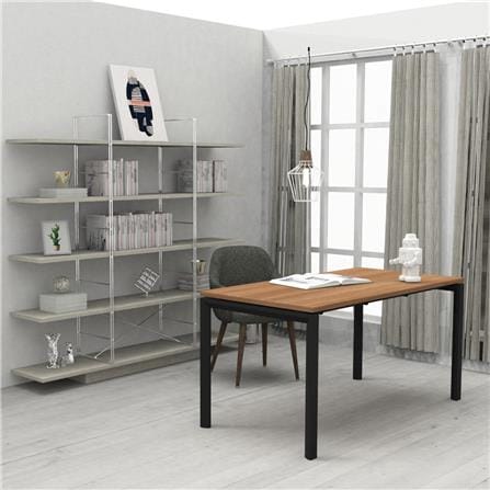 โต๊ะทำงาน OFFICEINTREND VIRO BL-TE150 150 ซม. สี TEAK/ดำ_1
