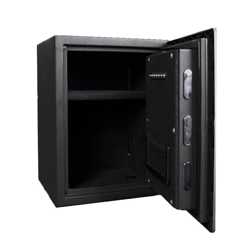 ตู้นิรภัย FINGERPRINT KIOSK SA-FF-45 BM สีดำ/เงิน