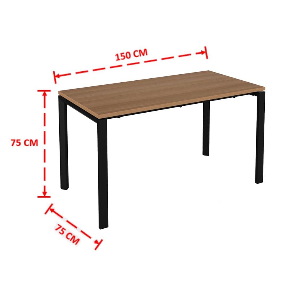 โต๊ะทำงาน OFFICEINTREND VIRO BL-CA150 150 ซม. สี CAPPUCCINO/ดำ