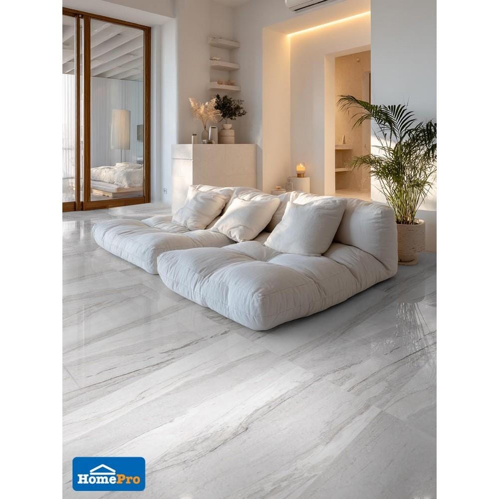 กระเบื้องพื้นพอร์ซเลน 60x120 ซม. COTTO ลอเรนโซ่ ขาว PM 1.44 ตร.ม.