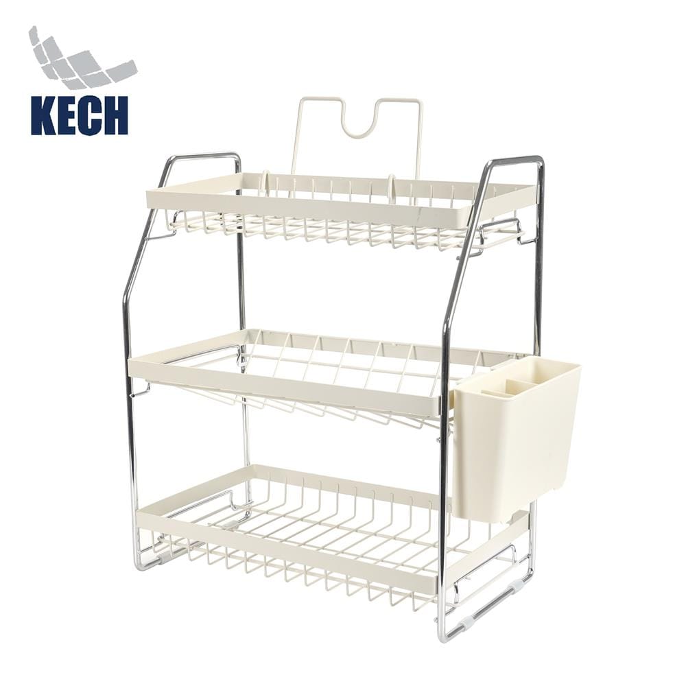 ชั้นวางเครื่องปรุง 3 ชั้น KECH CREAMY 33X38.5X18 ซม. สีครีม