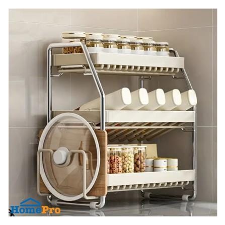 ชั้นวางเครื่องปรุง 3 ชั้น KECH CREAMY 33X38.5X18 ซม. สีครีม_5