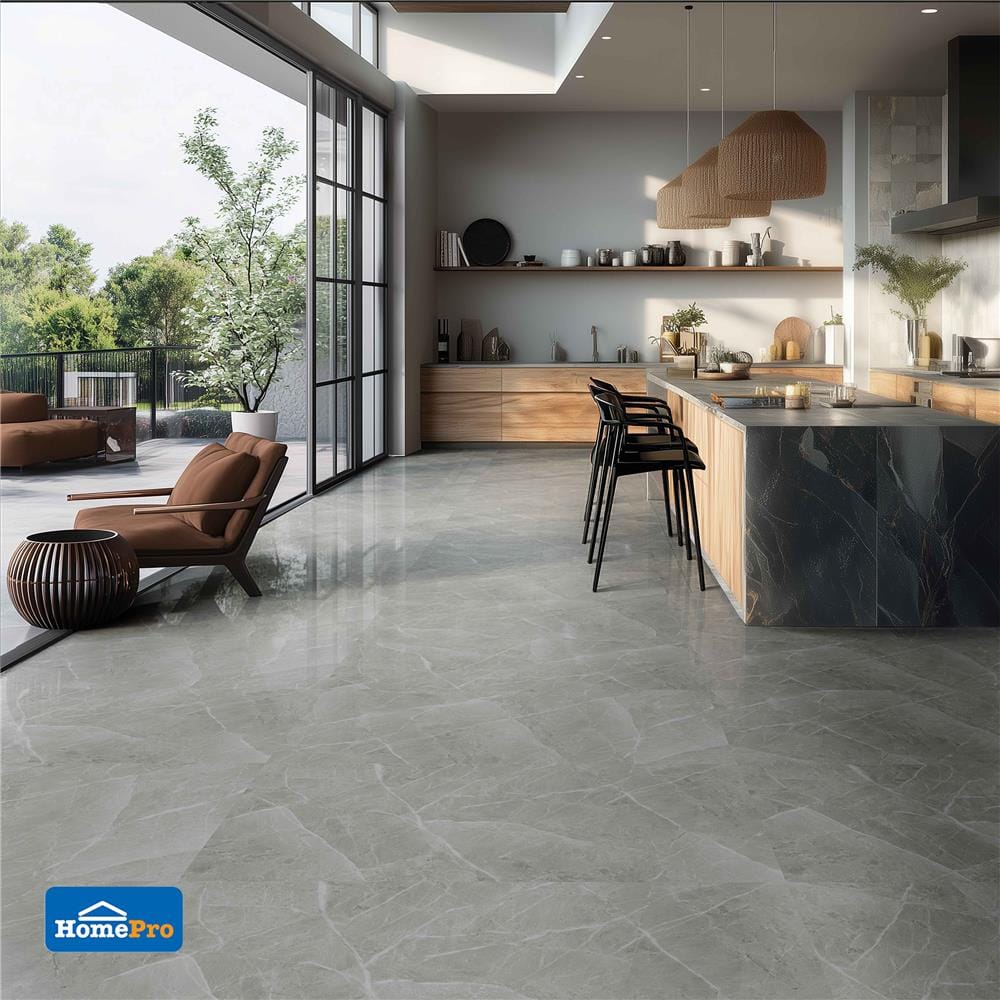 กระเบื้องพื้นพอร์ซเลน 60x120 ซม. COTTO รอยัล เทา PM 1.44 ตร.ม.