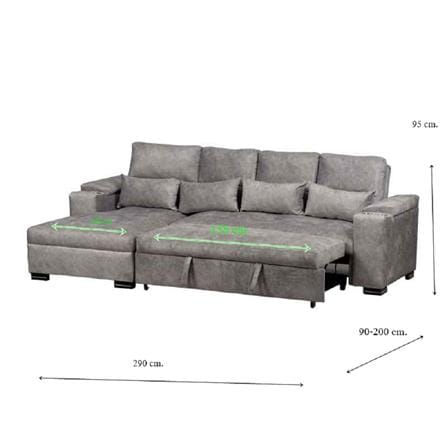 โซฟาเข้ามุมซ้าย AS FURNITURE KALEL CRGYU39 สีเทา_9