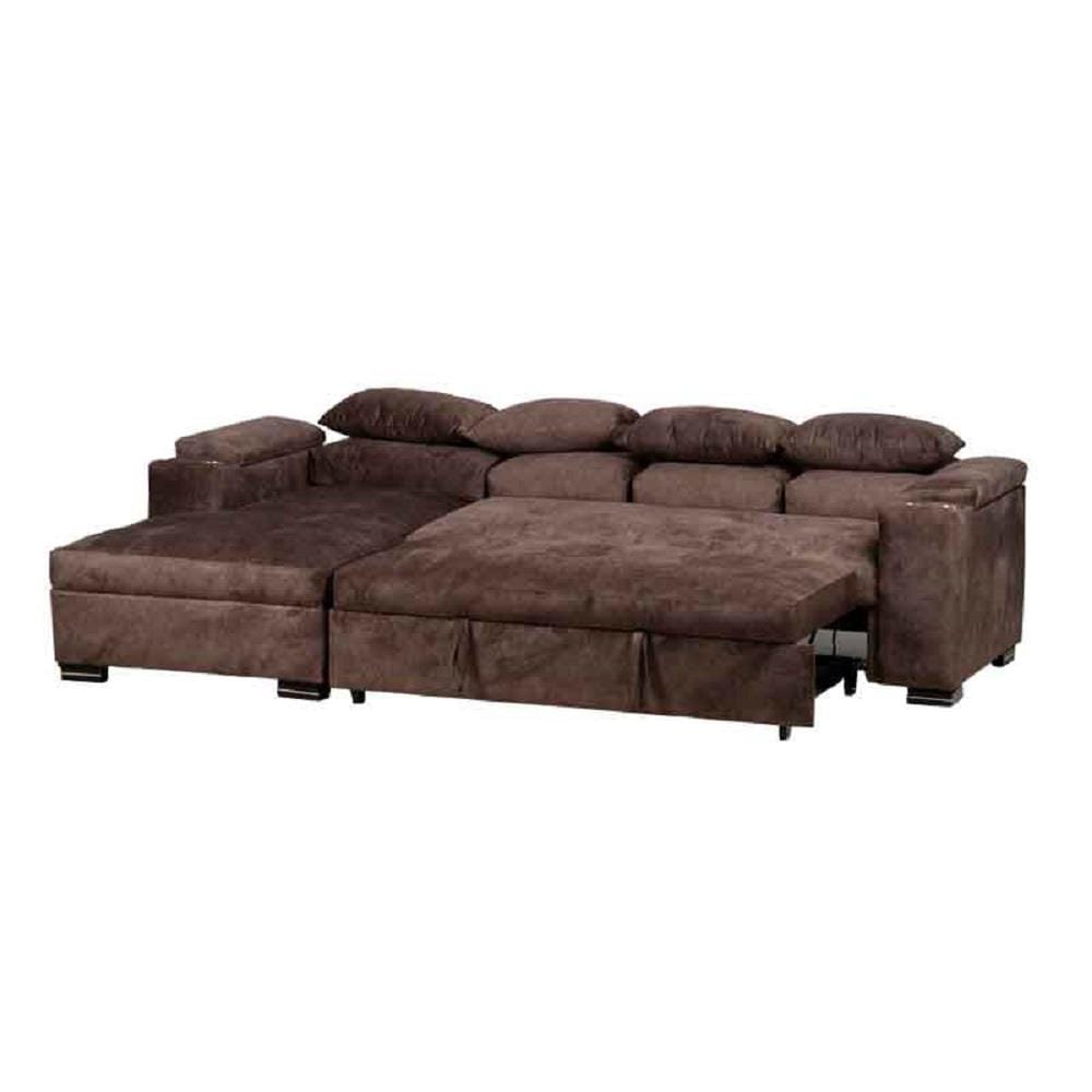 โซฟาเข้ามุมซ้าย AS FURNITURE KALEL CRBWU38 สีน้ำตาล