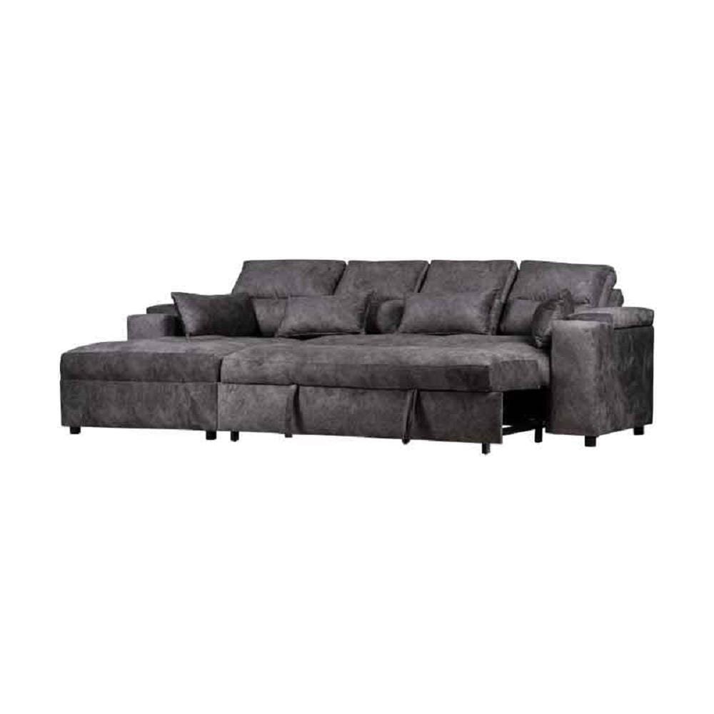 โซฟาเข้ามุมซ้าย AS FURNITURE KALEL CRGYU40 สีเทาเข้ม