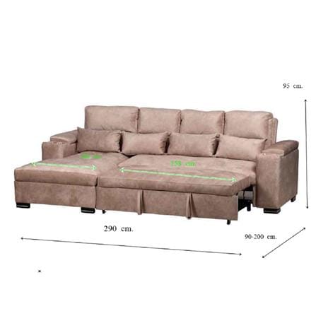 โซฟาเข้ามุมซ้าย AS FURNITURE KALEL CRCRU36 สีครีม_9