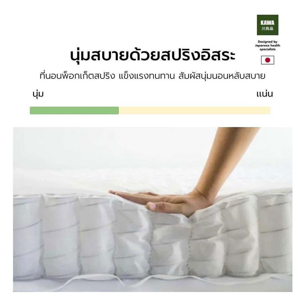 ที่นอนพ็อกเก็ตสปริง 6 ฟุต สุญญากาศ KAWA รุ่น SKAGEN