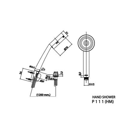 ชุดฝักบัวสายอ่อน 1 ระดับ PREMA P111(HM)_1