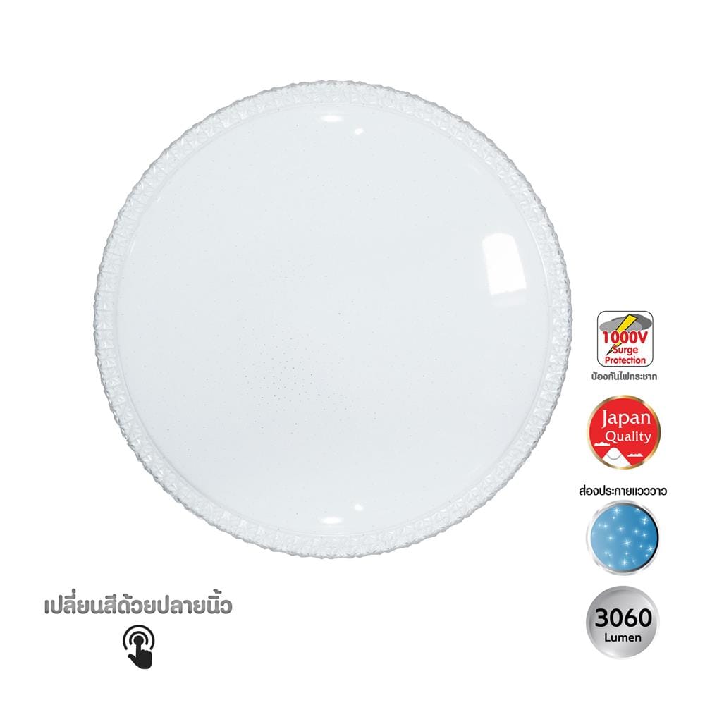 ไฟเพดาน LED SHINING CRYSTAL 15 นิ้ว 36 วัตต์ DAYLIGHT/COOL WHITE/WARM WHITE สีขาว