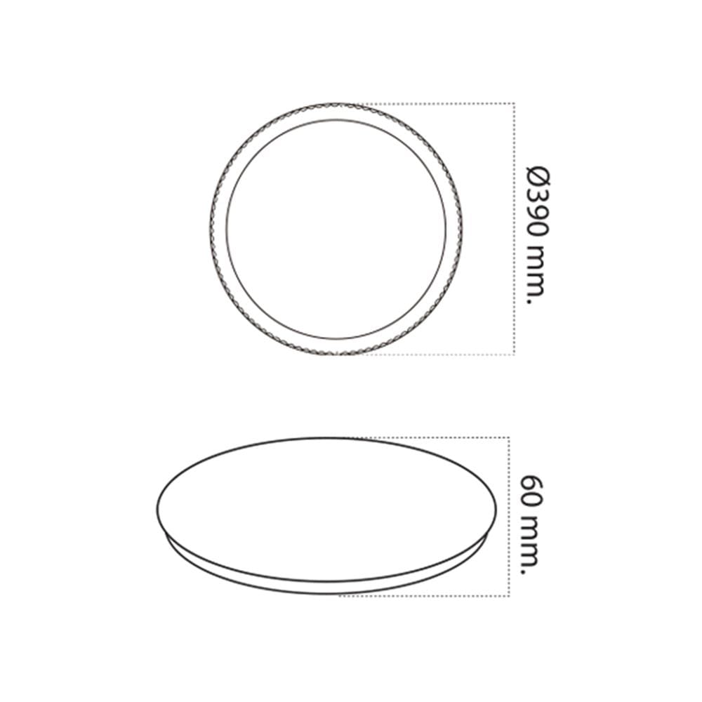 ไฟเพดาน LED SHINING CRYSTAL 15 นิ้ว 36 วัตต์ DAYLIGHT/COOL WHITE/WARM WHITE สีขาว