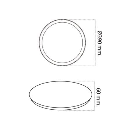 ไฟเพดาน LED SHINING CRYSTAL 15 นิ้ว 36 วัตต์ DAYLIGHT/COOL WHITE/WARM WHITE สีขาว_7