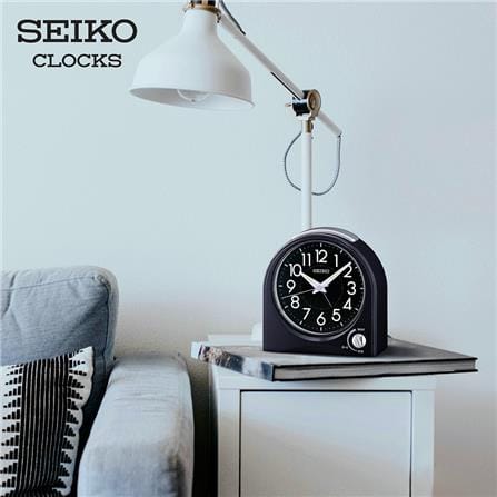 นาฬิกาปลุก SEIKO CLOCKS QHE204K 4.6X4.5 นิ้ว สีดำ_5