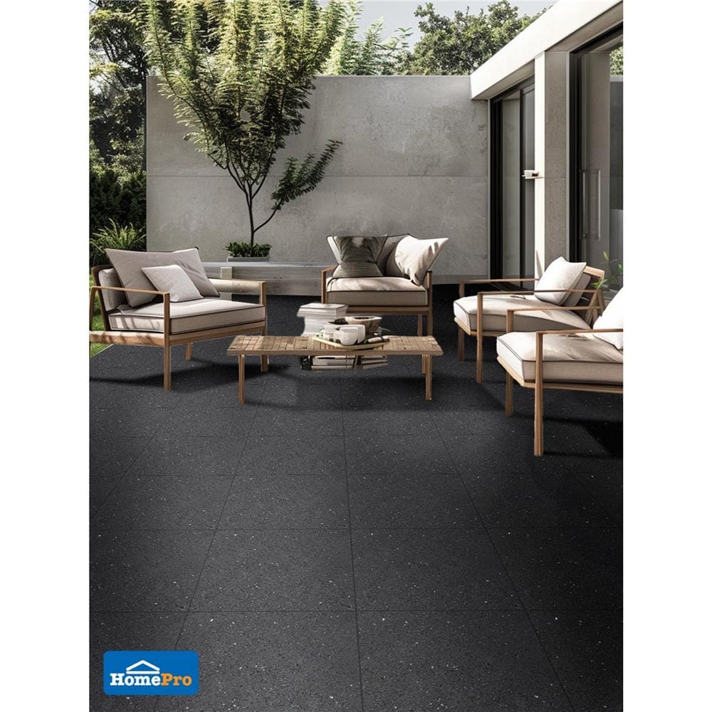 กระเบื้องพื้น 16x16 นิ้ว COTTO อะตอม กราไฟต์ เทา PM 0.96 ตร.ม.