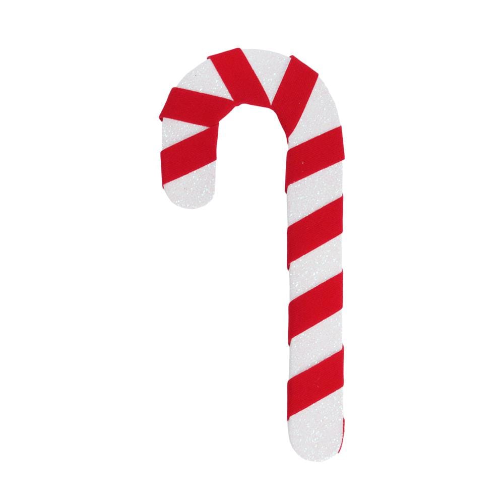 ชุดของตกแต่งไม้เท้า SIAMXMAS สีแดง/ขาว (แพ็ก 2 ชิ้น)