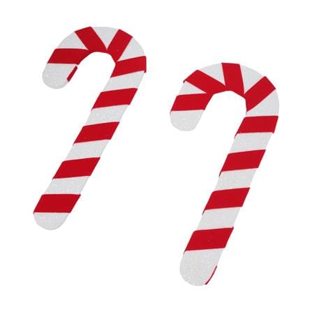 ชุดของตกแต่งไม้เท้า SIAMXMAS สีแดง/ขาว (แพ็ก 2 ชิ้น)_1