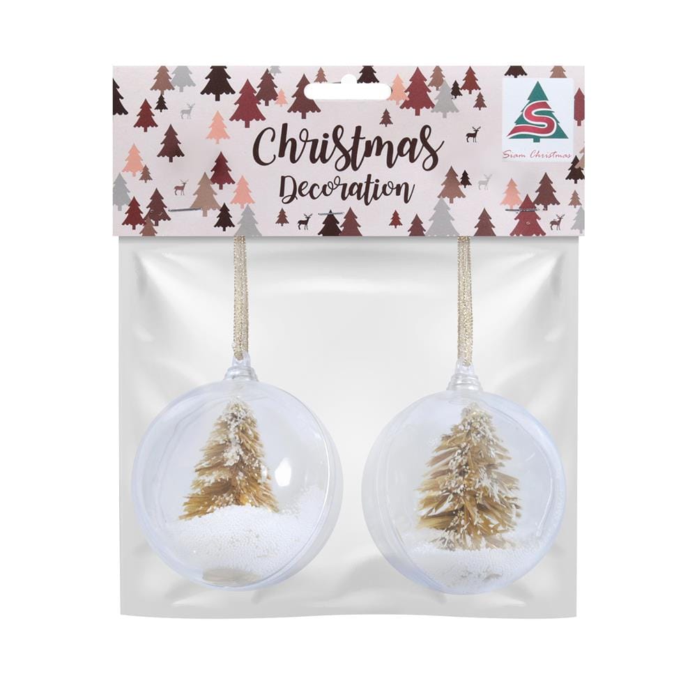 ชุดบอลตกแต่ง SIAMXMAS TREE ON BALL สีทอง (แพ็ก 2 ชิ้น)