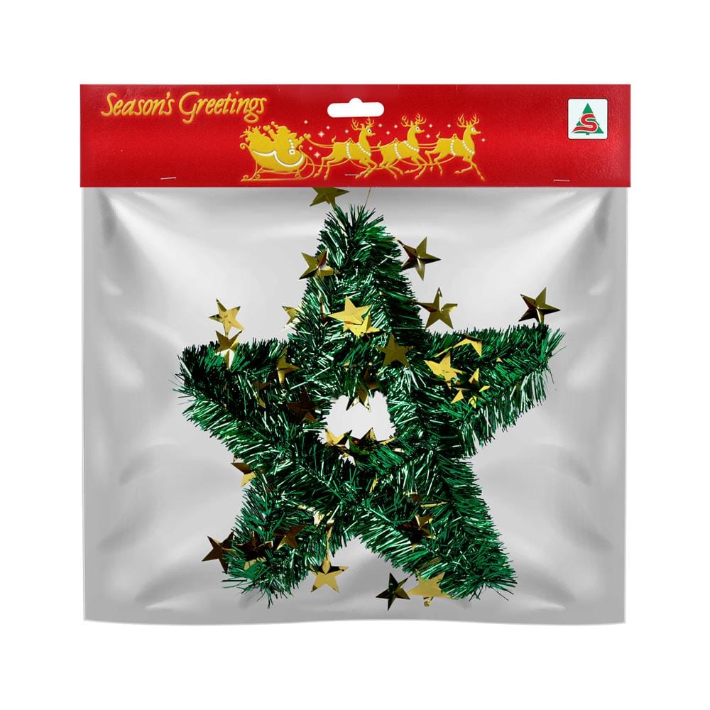 ช่อแขวนตกแต่ง STAR SIAMXMAS 12 นิ้ว สีเขียว