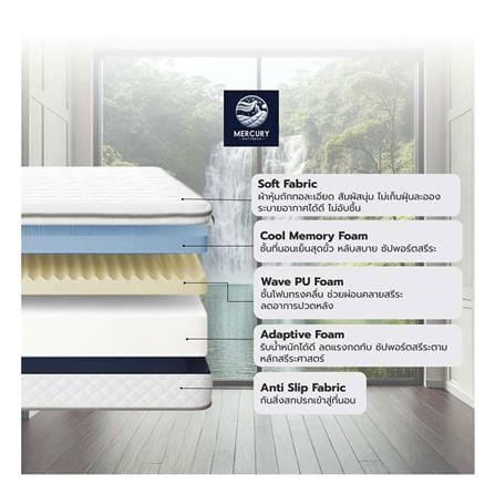 ที่นอนเมมโมรี่โฟม 5 ฟุต สุญญากาศ MERCURY MATTRESS รุ่น BAGAN_3