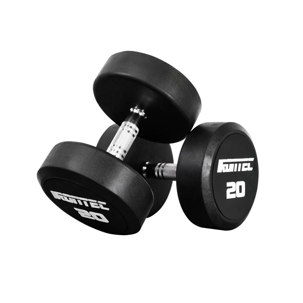 ดัมเบลทรงกลมหุ้มยาง IRONTEC 20 กก.