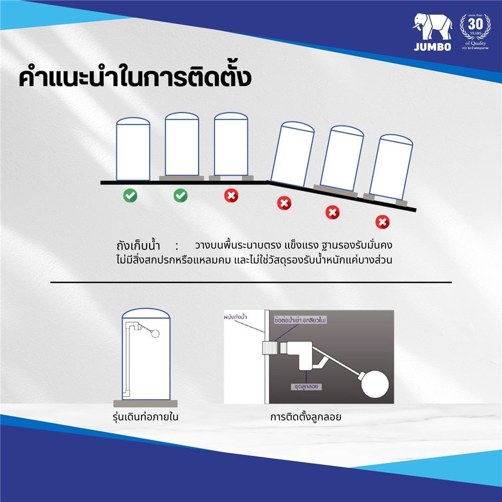 ถังเก็บน้ำ JUMBO NARA 700 ลิตร สีเทา+ปั๊มน้ำ HITACHI WMP150XX