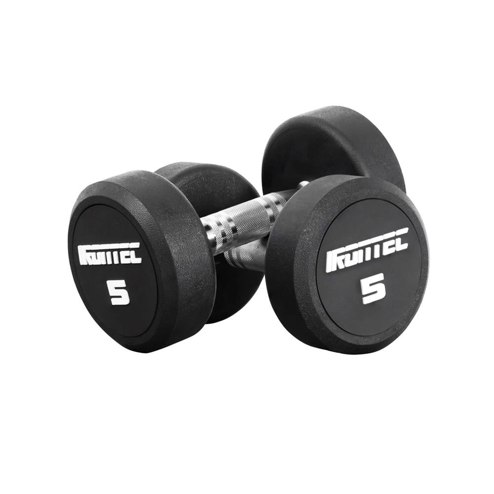 ดัมเบลทรงกลมหุ้มยาง IRONTEC 5 กก.