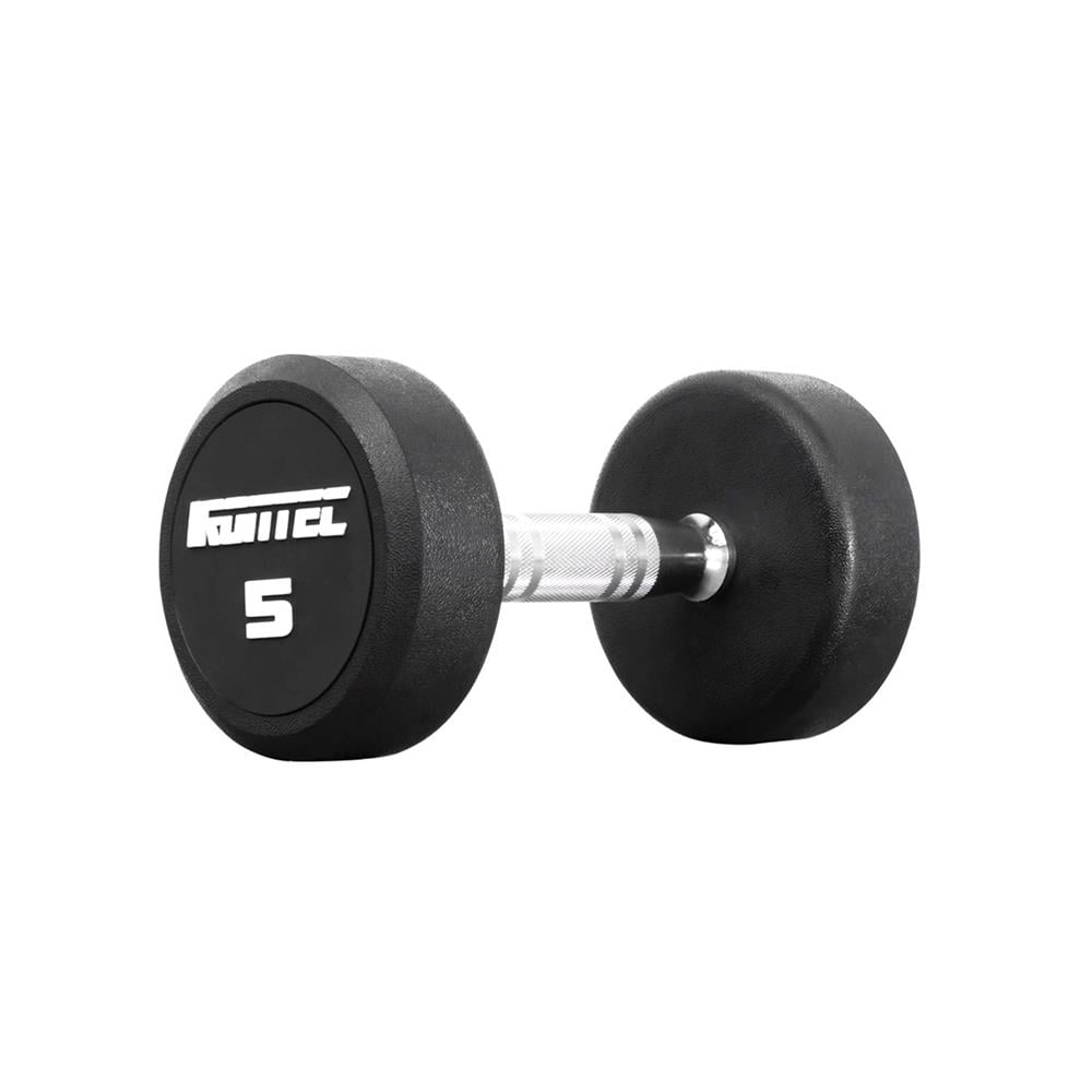 ดัมเบลทรงกลมหุ้มยาง IRONTEC 5 กก.